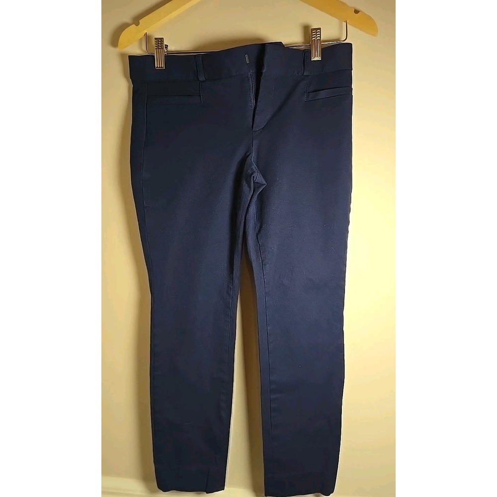 Banana‎ Republic Sloan Pants 2P Petite  Solid NAVY Slim Midrise Stretch